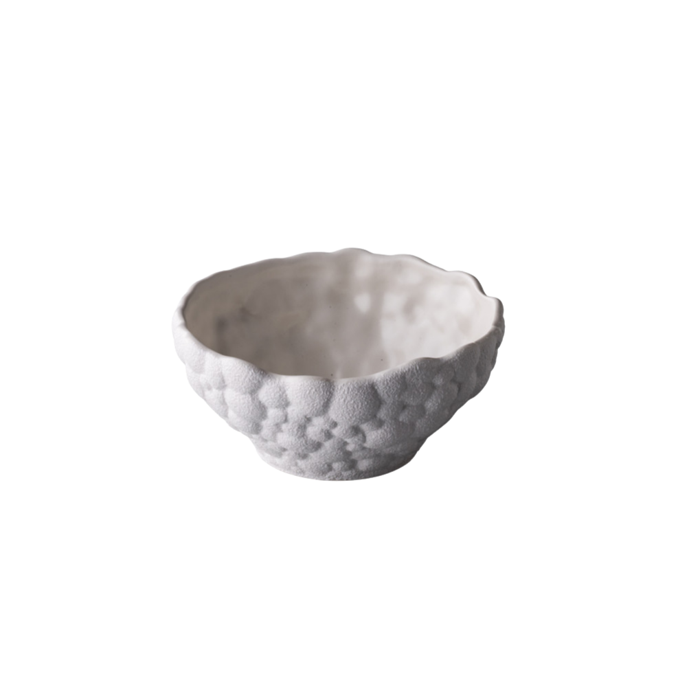 Bol creux Bubble blanc petit 14,5 x 7 cm