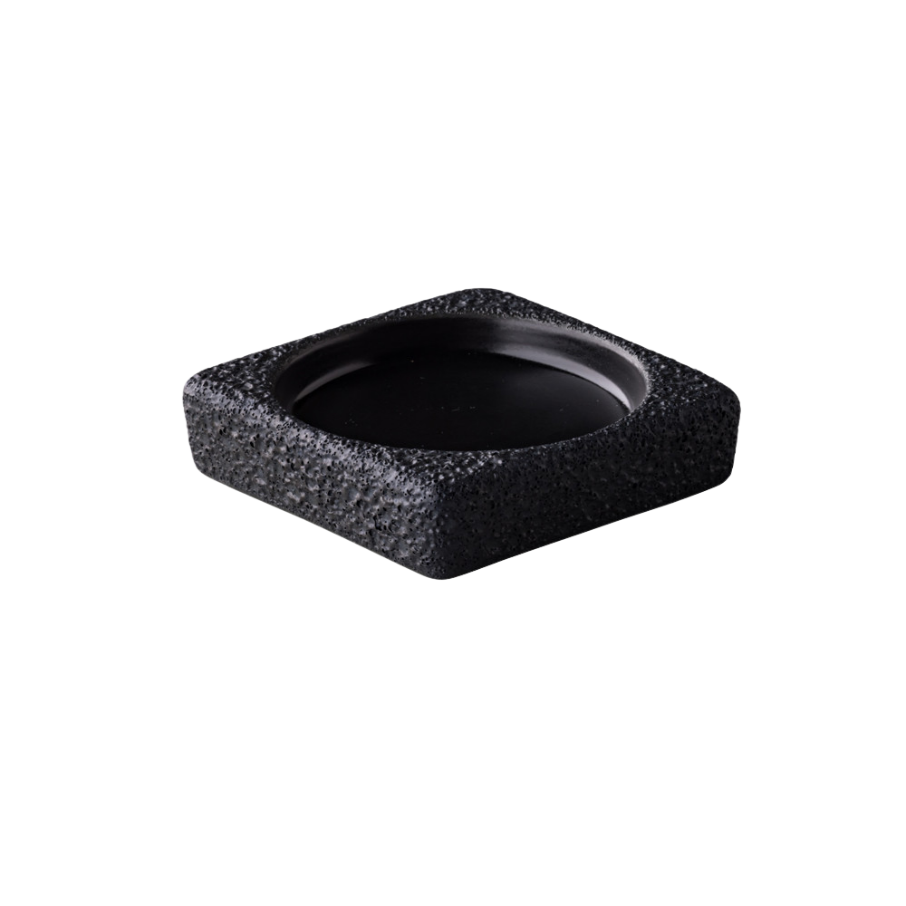 Coupelle carrée Vulcanic noir 9 cm