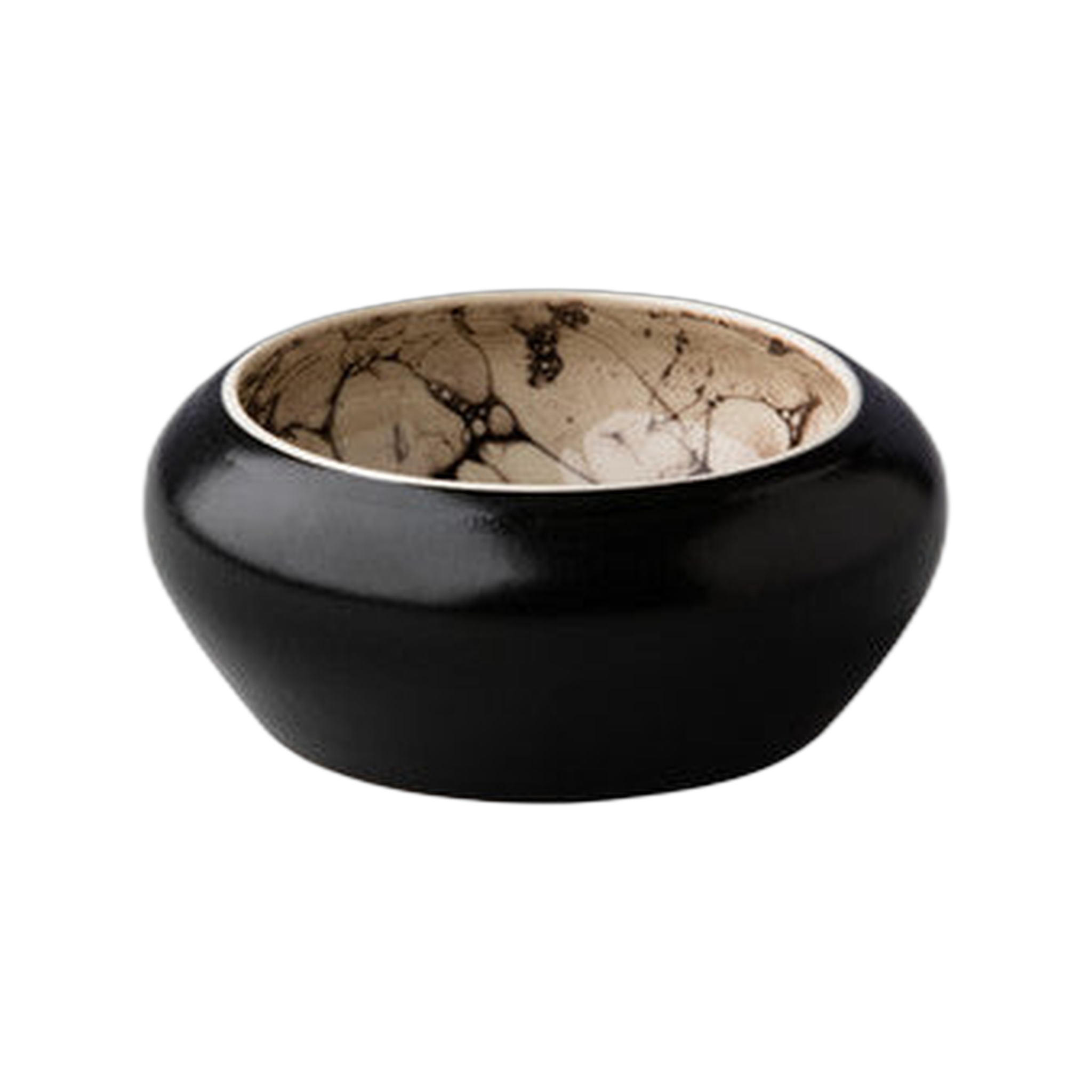 Bol Bubble black satin 12 x 5,2 cm