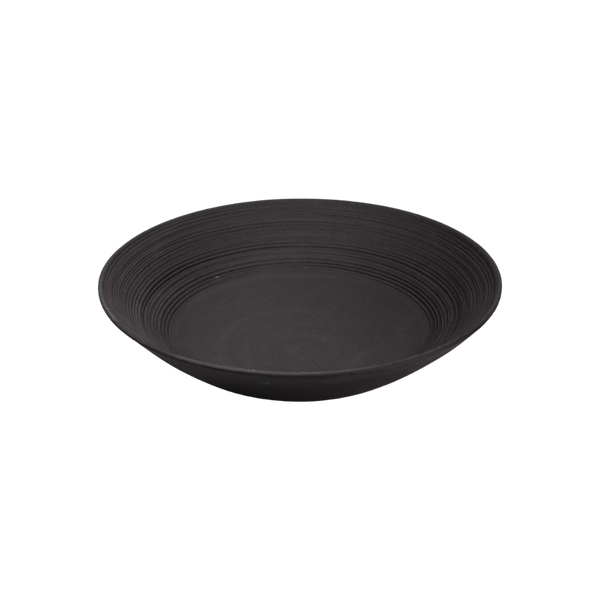 Assiette creuse Embossed noire 24 cm