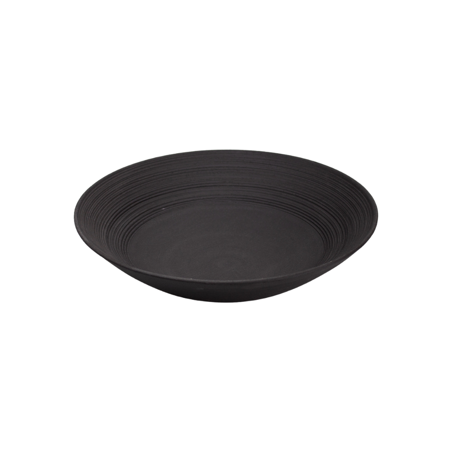 Assiette creuse Embossed noire 24 cm
