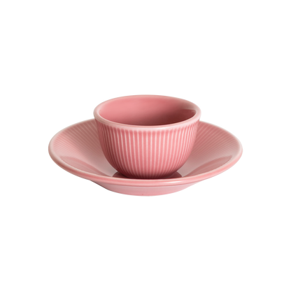 Tasse Boram Um 80ml et Assiette - Rose Poudre