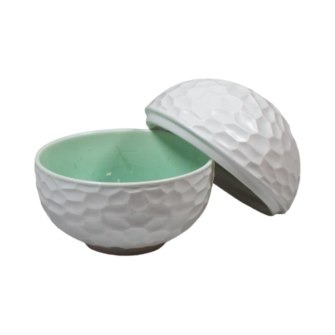 Bol Crystal vert/blanc avec couvercle 12 cm (v2)