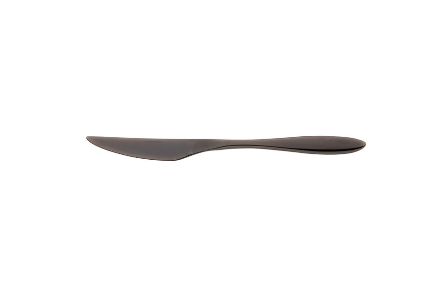 Gioia PVD Gun Metal 18/10 couteau de table 22,7 cm
