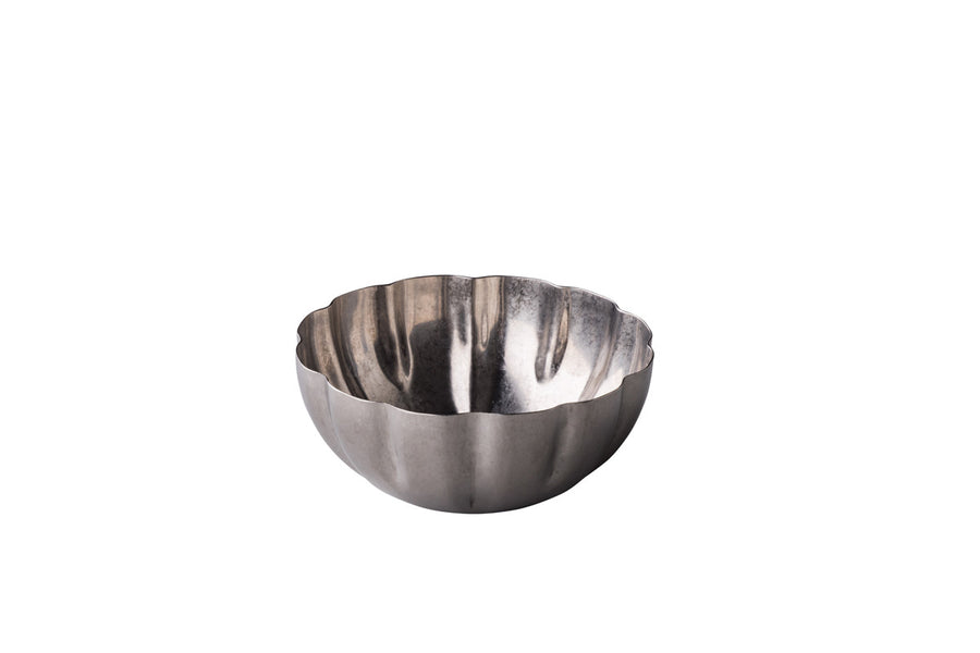 Inox. st. flower bol vintage 10 cm
