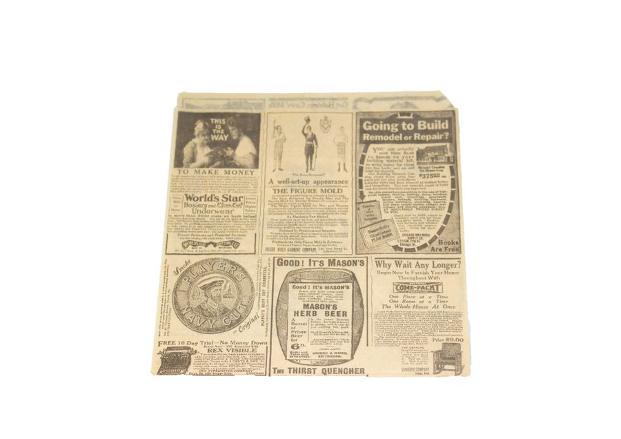 Greaseproof papier bag "Newspaper Marron" 500 pcs