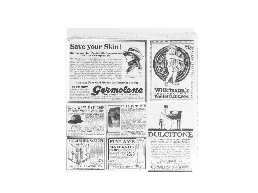 Greasepr.papier bag"Newspaper blanc"18x17cm 500pack