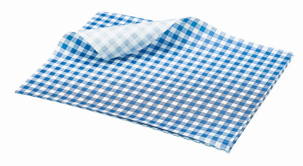Greaseproof papier rouge gingham 25 x 20 cm 500pcs