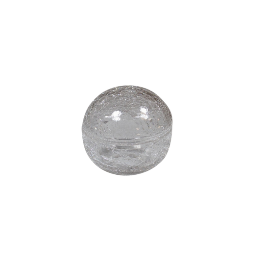 Bol verre craquelé avec couvercle transparent 12 cm