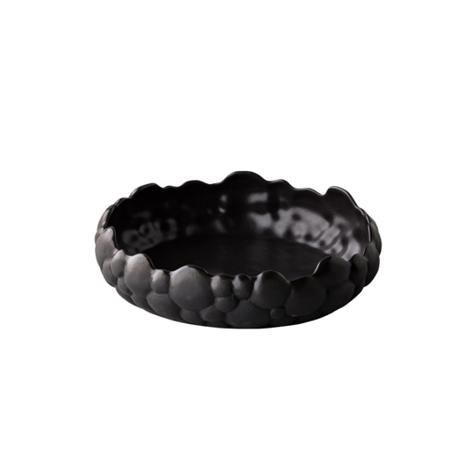 Bol incurvé Bubble noir 20 x 5,5 cm
