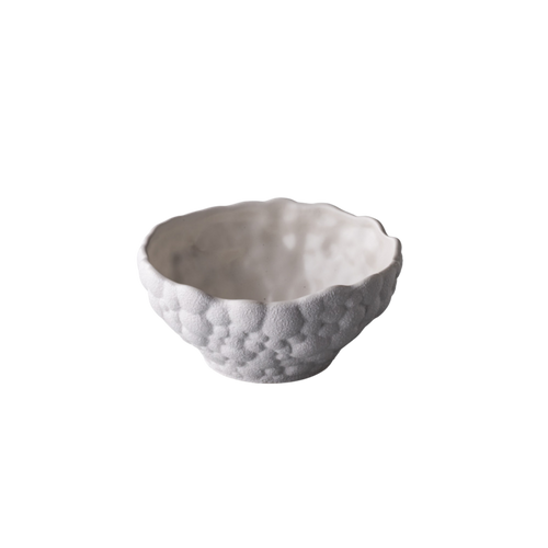 Bol creux Bubble blanc petit 14,5 x 7 cm