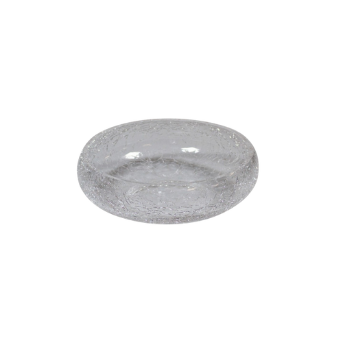 Bol incurvé verre craquelé transparent 19,5 x 6,7 cm