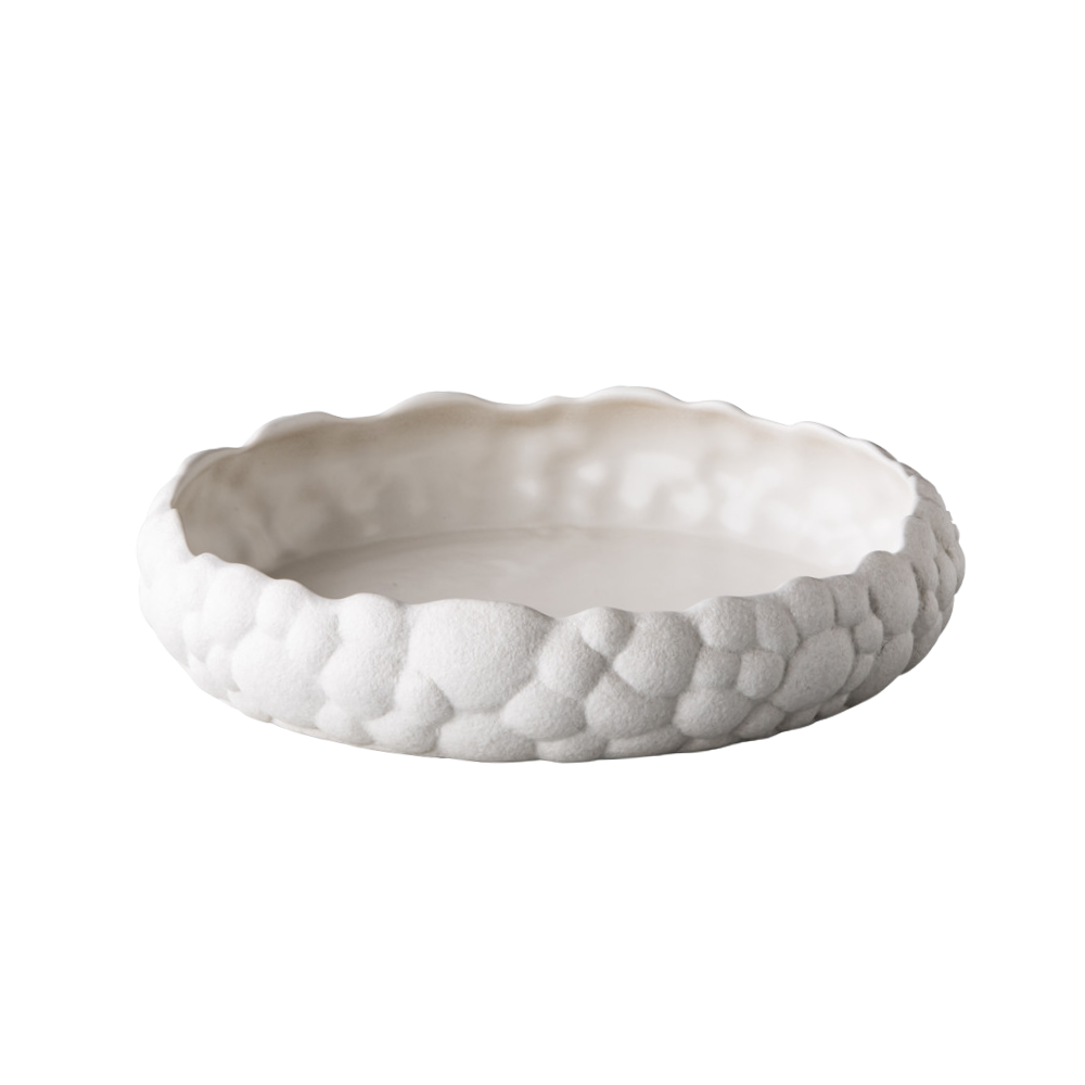 Bol incurvé Bubble blanc 24,5 x 5,5 cm