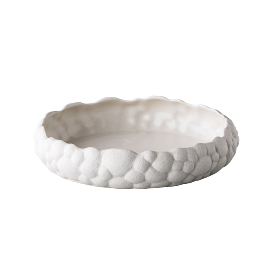 Bol incurvé Bubble blanc 24,5 x 5,5 cm