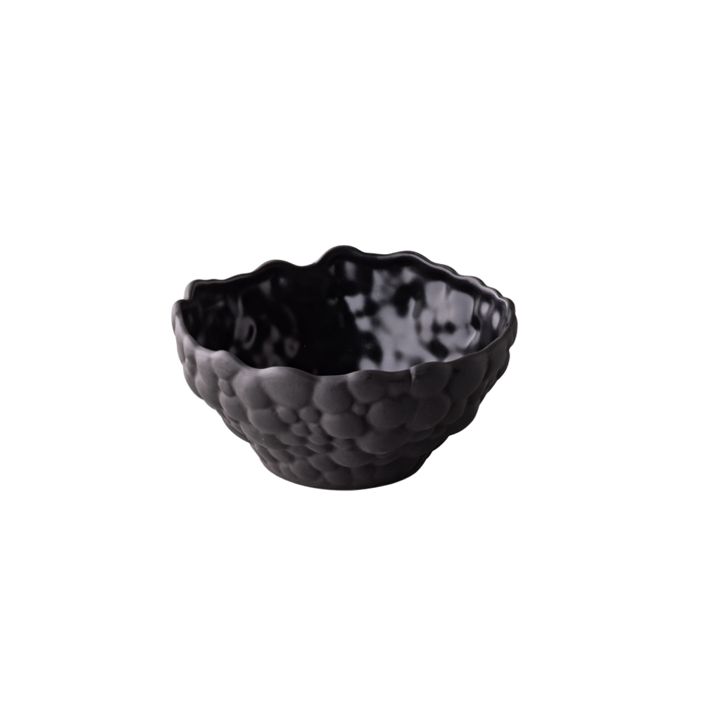 Bol creux Bubble noir petit 14,5 x 7 cm