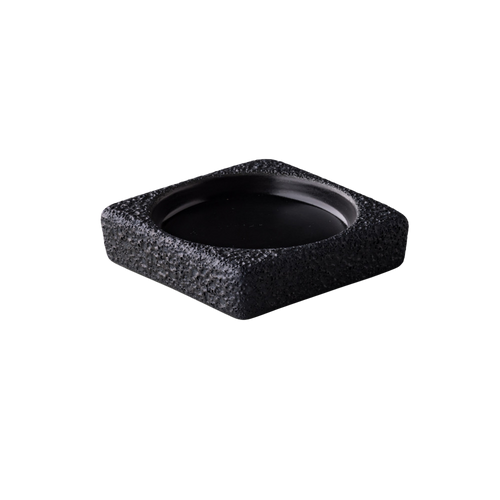 Coupelle carrée Vulcanic noir 9 cm