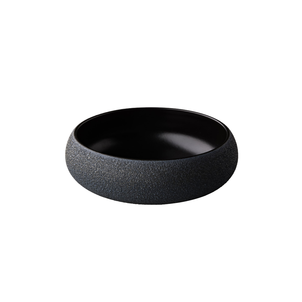 Assiette creuse Vulcanic noir M 19,5 x 6,7 cm
