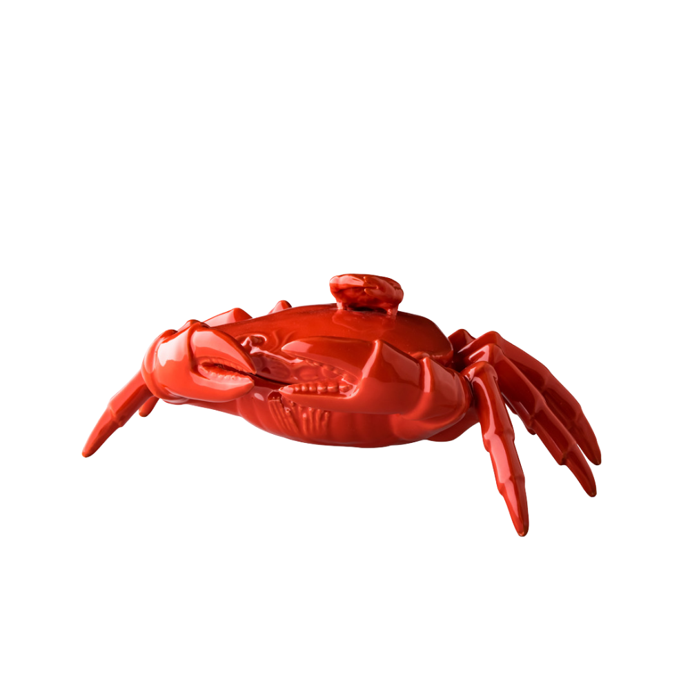 Crabe rouge avec couvercle 30 x 22 cm