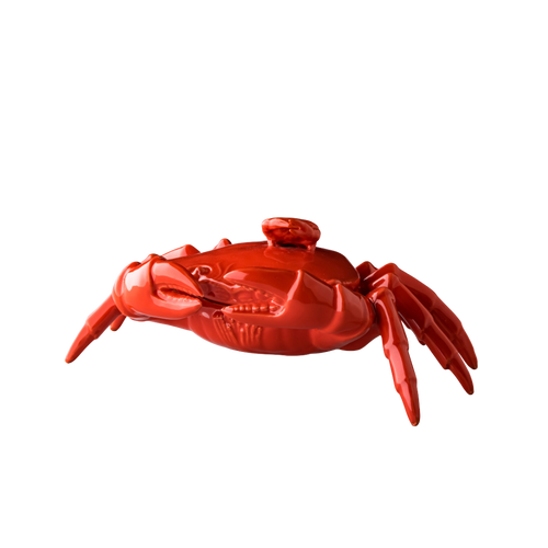Crabe rouge avec couvercle 30 x 22 cm