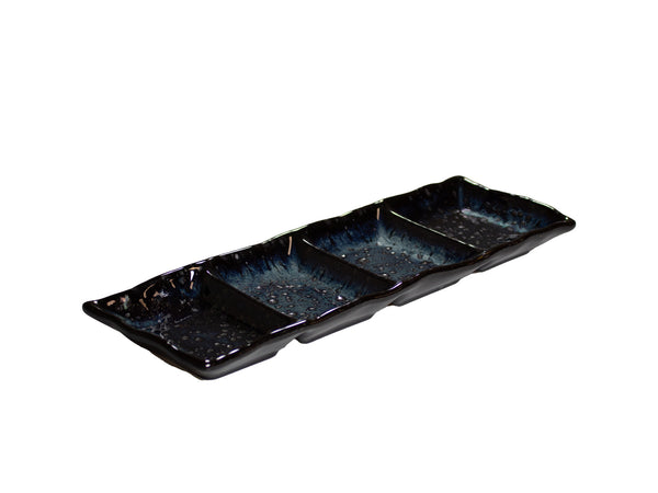 Sakura trempette plat 4-sections bleu