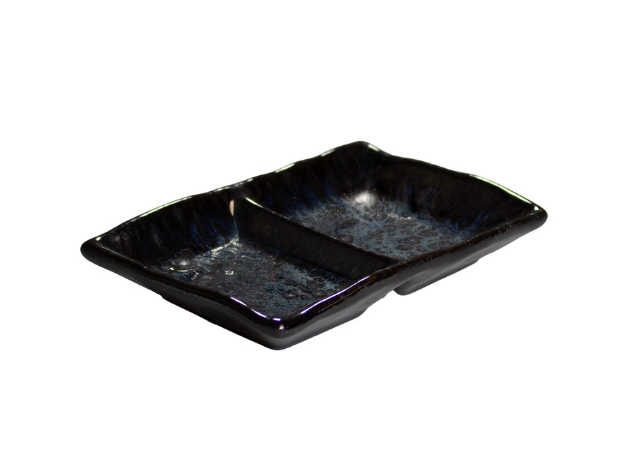Sakura trempette plat 2-sections bleu