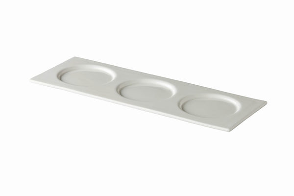 QFC presentation assiette pour 3 bols 38,5 x 14 cm