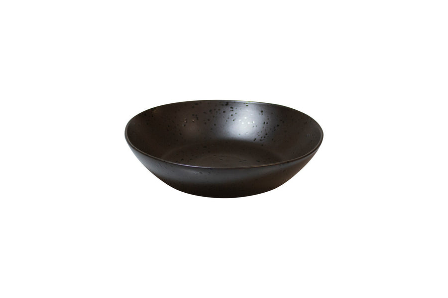 Q Authentique Noir Mouchete assiette creux 22 cm