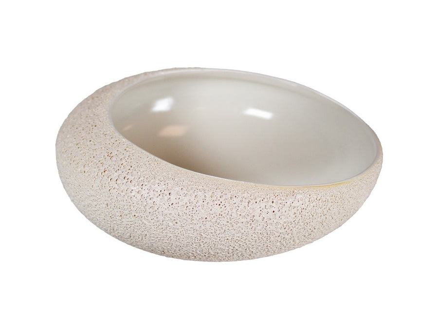 Incline assiette Vulcanic blanc 21 x 8,1 cm