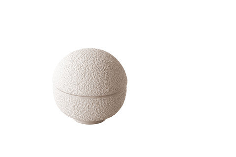 Bol boule Vulcanic blanc moyen 12 cm