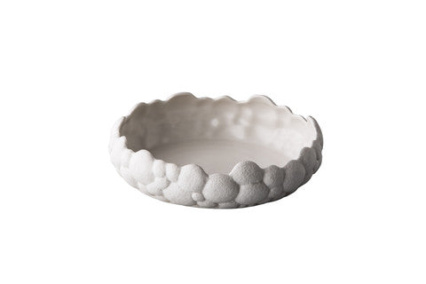 Bol incurvé Bubble blanc 20 x 5,5 cm