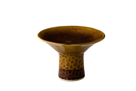 Assiette tour Kevala Stone doré/brun 18 cm
