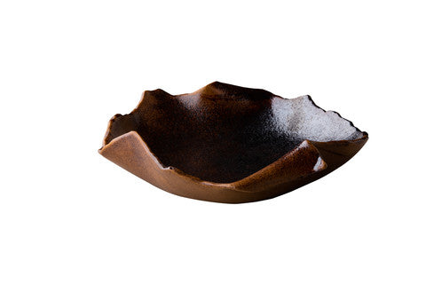 Assiette feuille froissée 30 cm