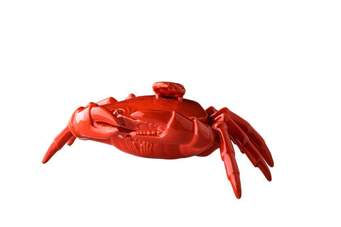 Crabe rouge avec couvercle 26 x 17 cm