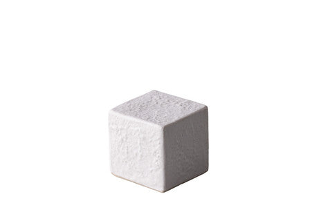 Cube rustique blanc 6 cm