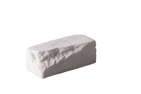 Plat rectangulaire rustique blanc 16,5 x 6,7 x 6 cm