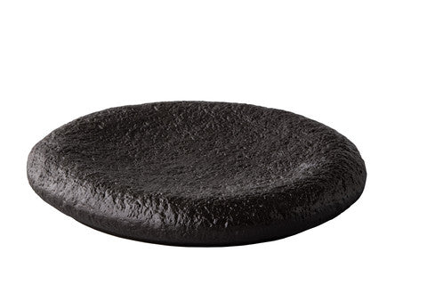 Assiette Pillow noire Rock 25,4 x 4 cm