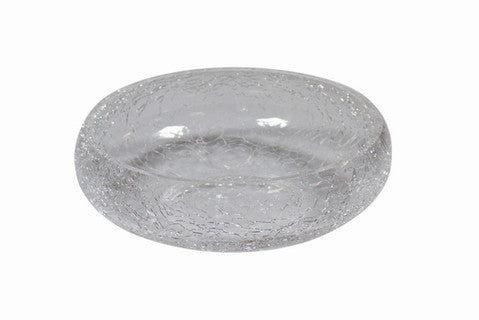 Bol incurvé verre craquelé transparent 19,5 x 6,7 cm