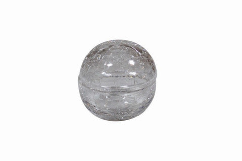 Bol verre craquelé avec couvercle transparent 7 cm