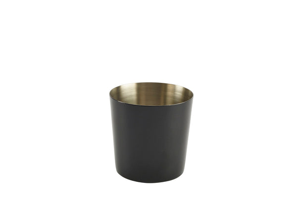 Inox acier service tasse noir plain 8,5 cm