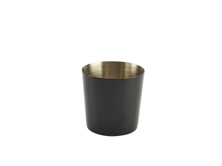 Inox acier service tasse noir plain 8,5 cm