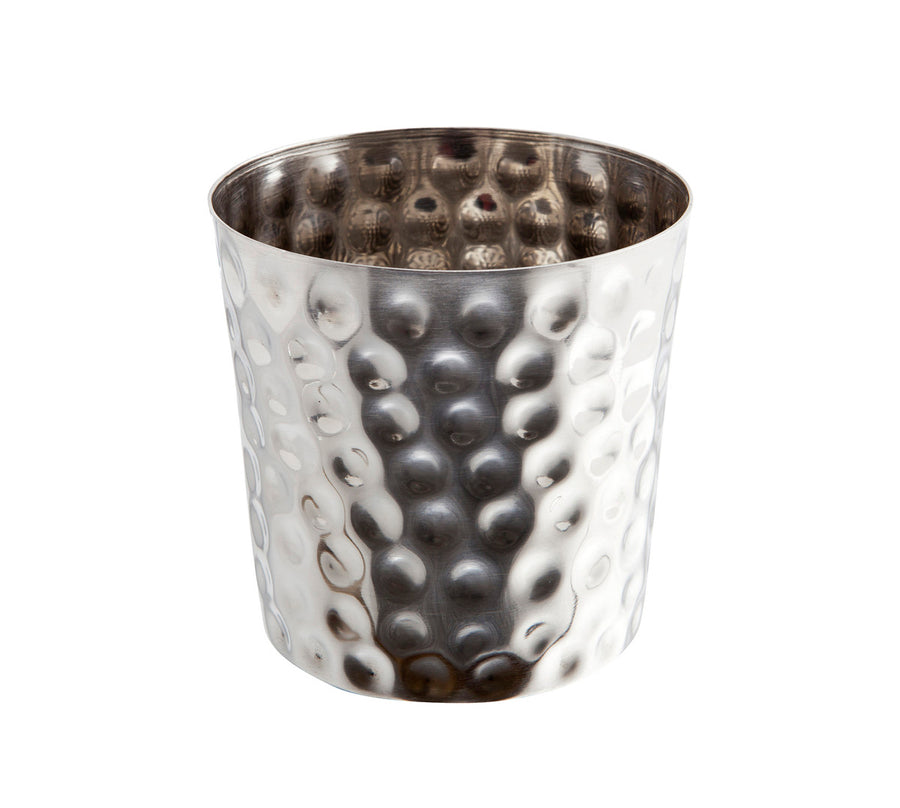 Inox Acier service tasse hammered 8,5 cm